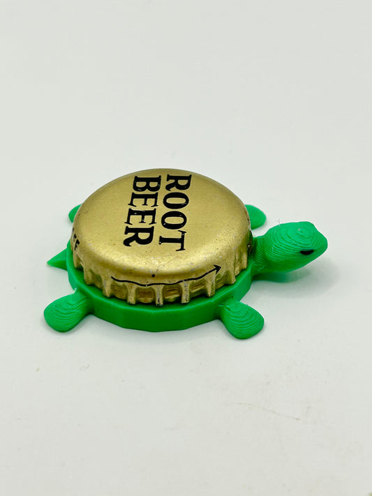 Root Beer Soda - Bottle Cap Magnet Turtle