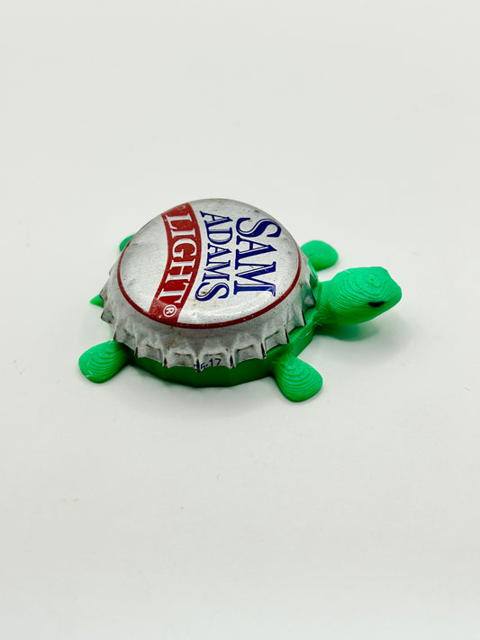 Sam Adams Light (Red) - Bottle Cap Magnet Turtle