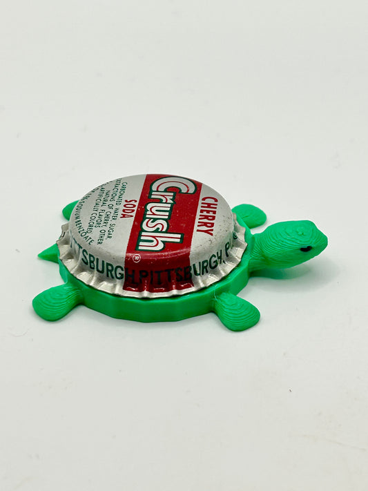 Crush Cherry Soda (Vintage) - Bottle Cap Magnet Turtle