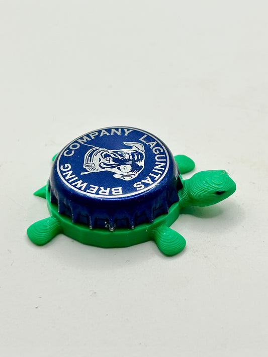Lagunitas Brewing (Blue) - Bottle Cap Magnet Turtle Shell Shocked Art