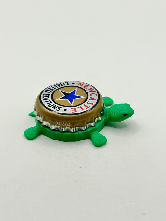 Newcastle Limited Edition (Tan) - Bottle Cap Magnet Turtle Shell Shocked Art