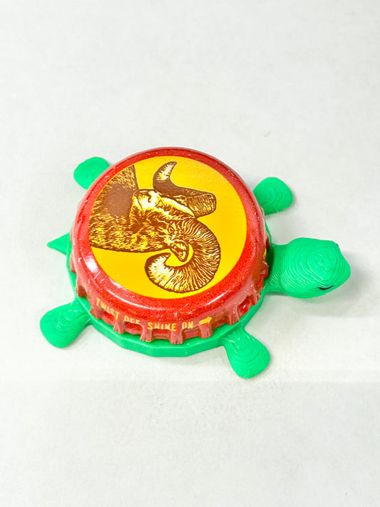 Shiner Bock Ram - Bottle Cap Magnet Turtle