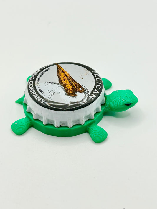 Pelican Brewing - Bottle Cap Magnet Turtle