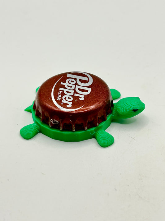 Dr Pepper Soda (Est 1885)- Bottle Cap Magnet Turtle Shell Shocked Art