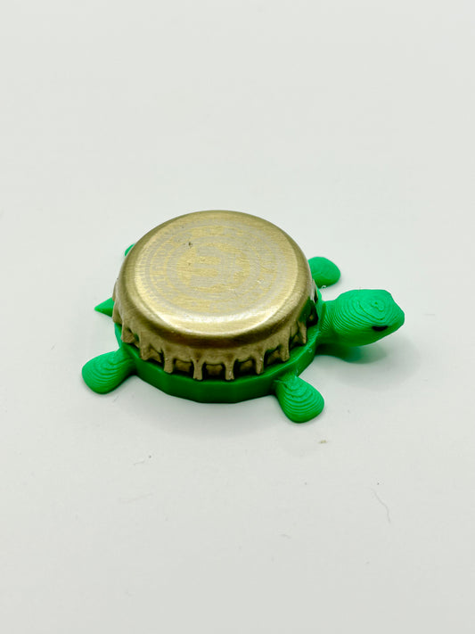 Plzensky Prazdroj (Chrome) - Bottle Cap Magnet Turtle