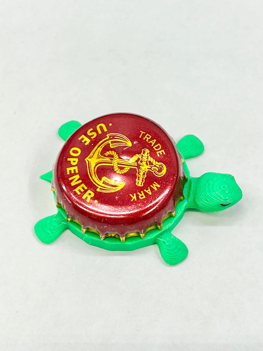 Anchor Brewing (Red) - Bottle Cap Magnet Turtle