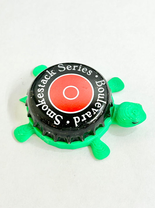 Boulevard Brewing (Smokestack Series Red Circle) - Bottle Cap Magnet Turtle