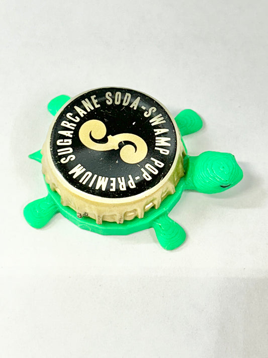 Swamp Pop Soda - Bottle Cap Magnet Turtle
