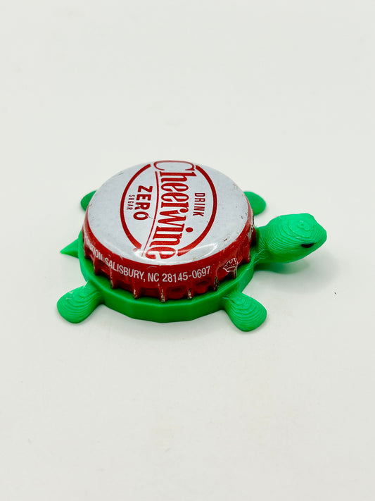 Cheerwine Zero - Bottle Cap Magnet Turtle
