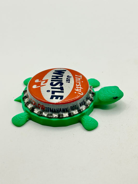 Whistle Soda (Vintage) - Bottle Cap Magnet Turtle Shell Shocked Art