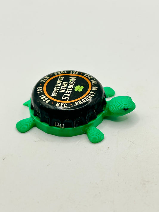 McSorley’s Irish Black Lager - Bottle Cap Magnet Turtle Shell Shocked Art