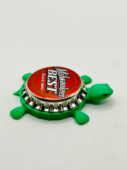 Milwaukee’s Best - Bottle Cap Magnet Turtle Shell Shocked Art