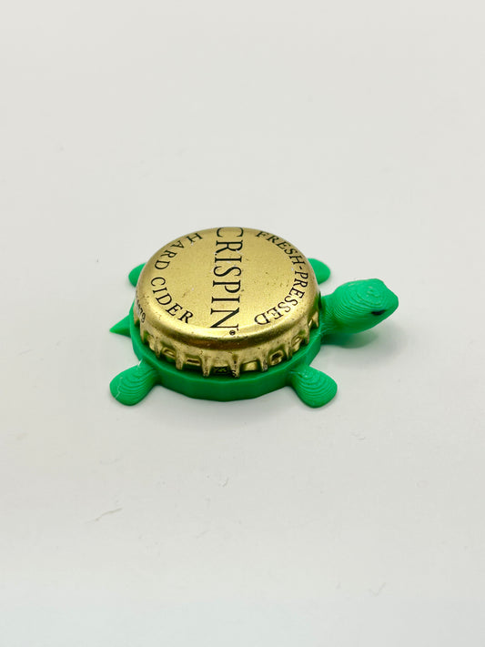 Crispin American Craft Cider (Gold) - Bottle Cap Magnet Turtle