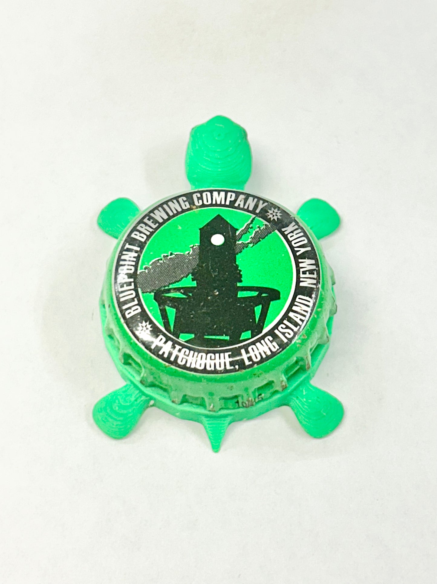 Bluepoint Brewing Co Light Tower (Green) - Bottle Cap Magnet Turtle