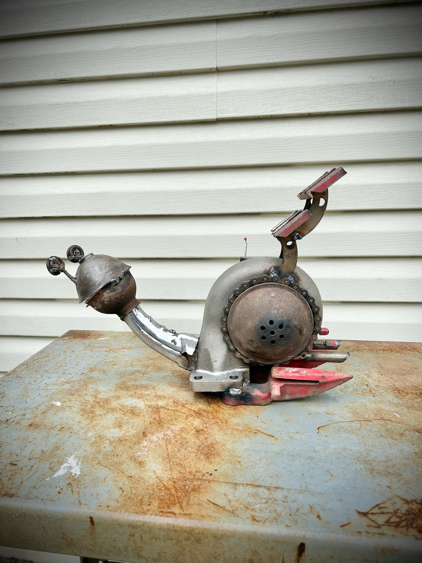 Turbo Snail - Welded Sculpture - Local Pickup Only Shell Shocked Art