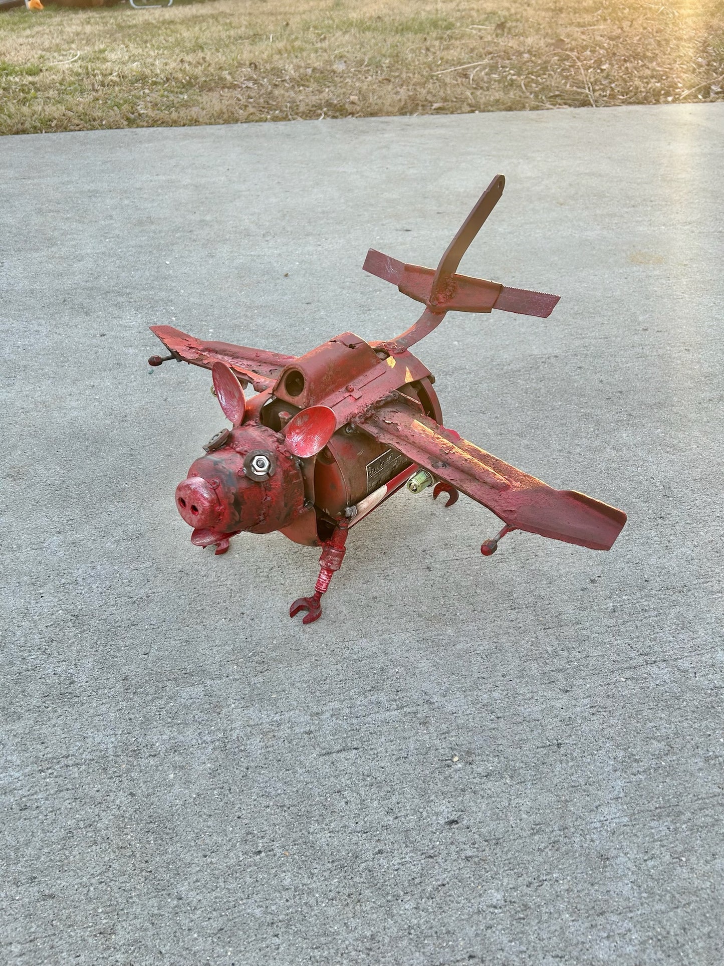 When Pigs Fly! - Welded Sculpture - Local Pickup Only Shell Shocked Art