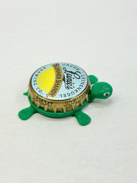 Leinenkugel's Summer Shandy (Vintage) - Bottle Cap Magnet Turtle Shell Shocked Art