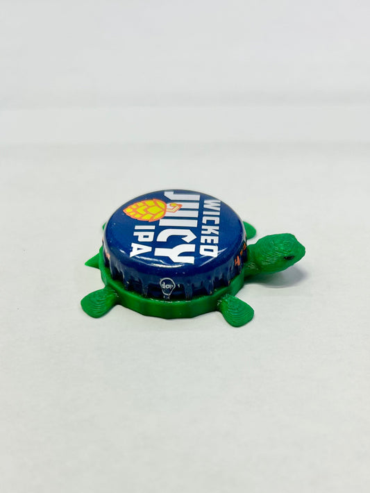 Wicked Juicy IPA (Dark Blue) - Bottle Cap Magnet Turtle