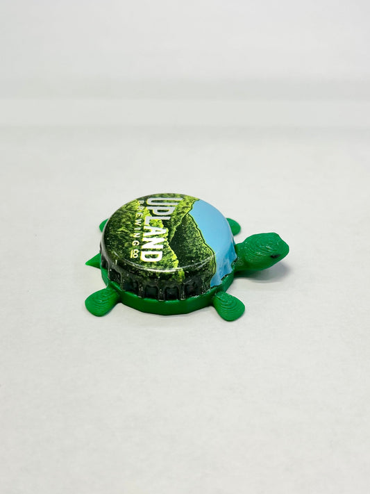 Upland Brewing Co. - Bottle Cap Magnet Turtle Shell Shocked Art
