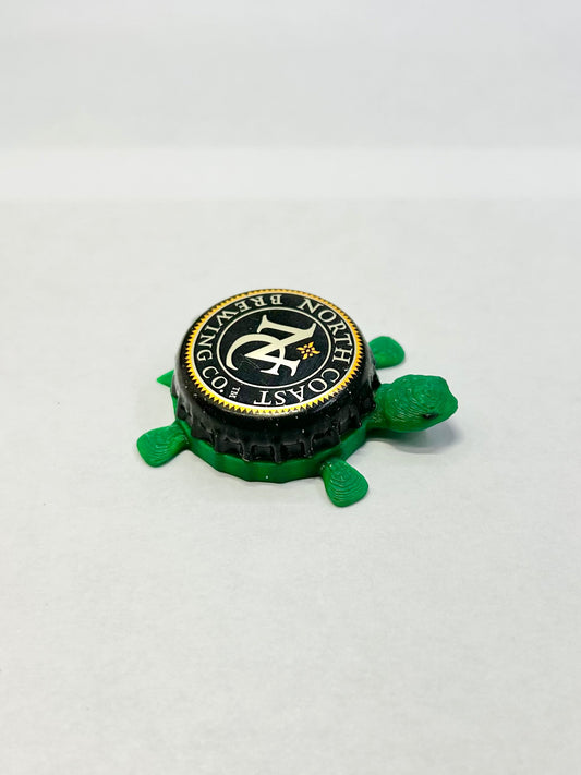 North Coast Brewing Co - Bottle Cap Magnet Turtle
