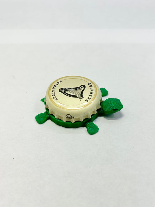 Guinness Extra Stout - Bottle Cap Magnet Turtle Shell Shocked Art