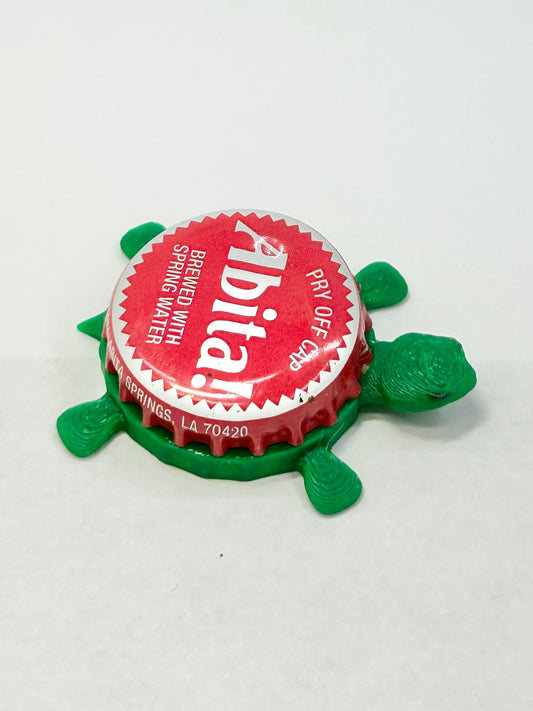 Abita Beer (Red Cap) - Bottle Cap Magnet Turtle