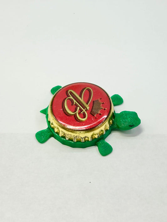 Budweiser (Cursive B) - Bottle Cap Magnet Turtle