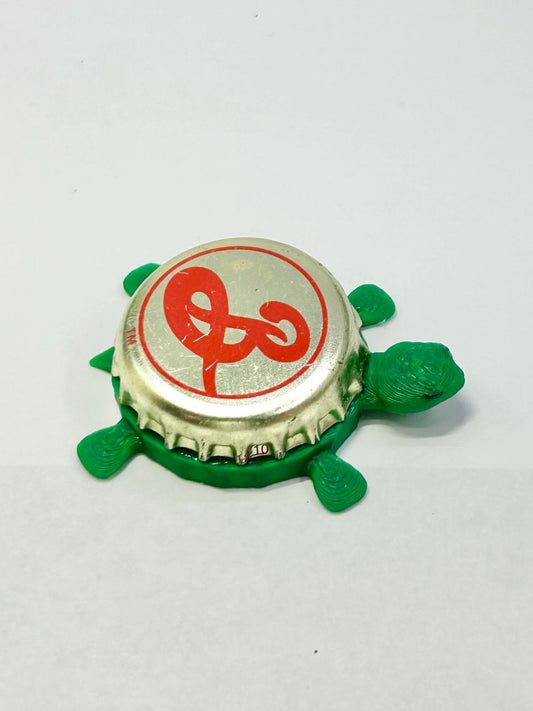 Brooklyn Brewery (Red B) - Bottle Cap Magnet Turtle Shell Shocked Art