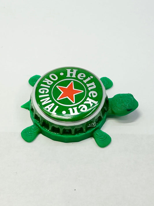 Heineken Original (Green) - Bottle Cap Magnet Turtle