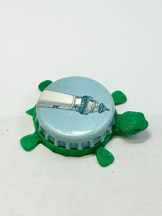 Bell's Third Coast Beer Pale Ale (Lighthouse) - Bottle Cap Magnet Turtle Shell Shocked Art