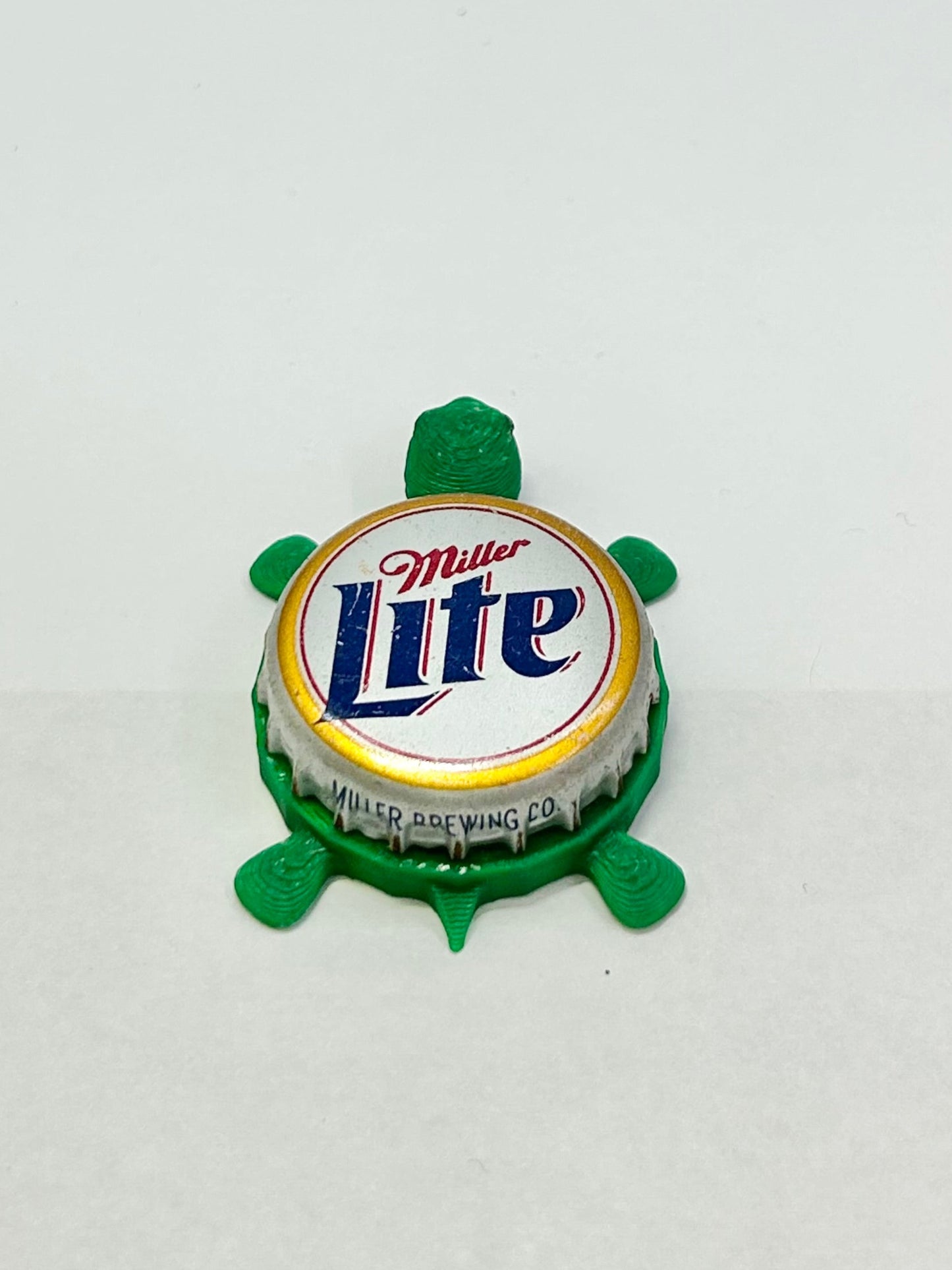 Miller Lite (Vintage) - Bottle Cap Magnet Turtle