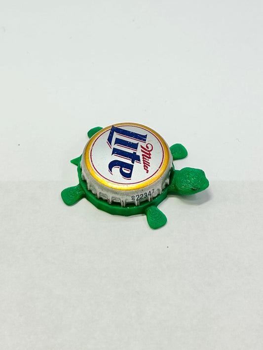 Miller Lite (Vintage) - Bottle Cap Magnet Turtle