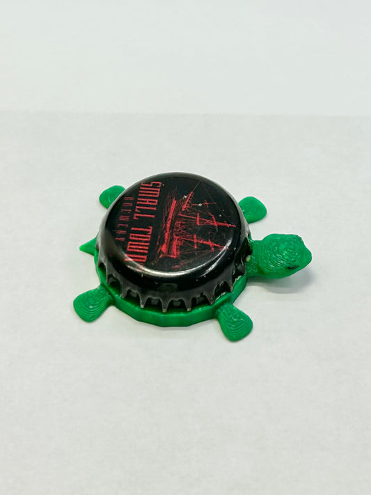 Small Town Brewery (Red) - Bottle Cap Magnet Turtle