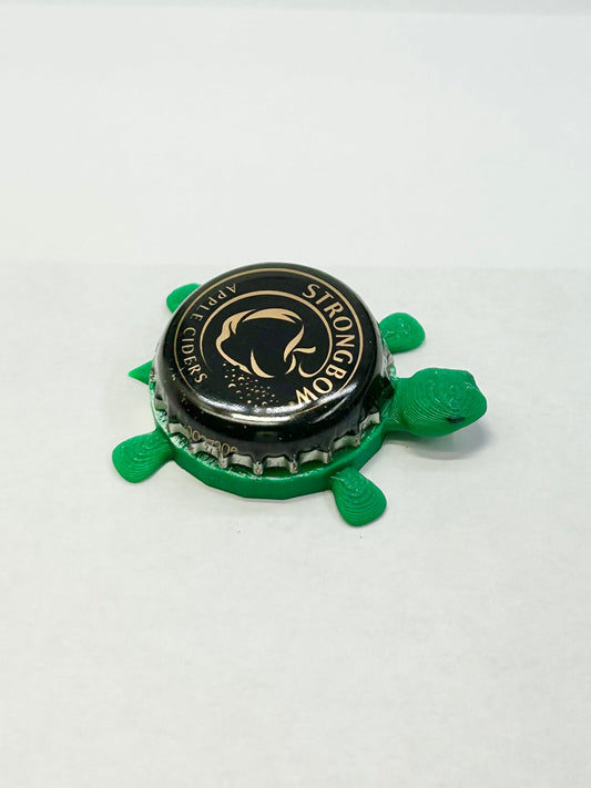Strongbow Apple Cider (Black) - Bottle Cap Magnet Turtle Shell Shocked Art
