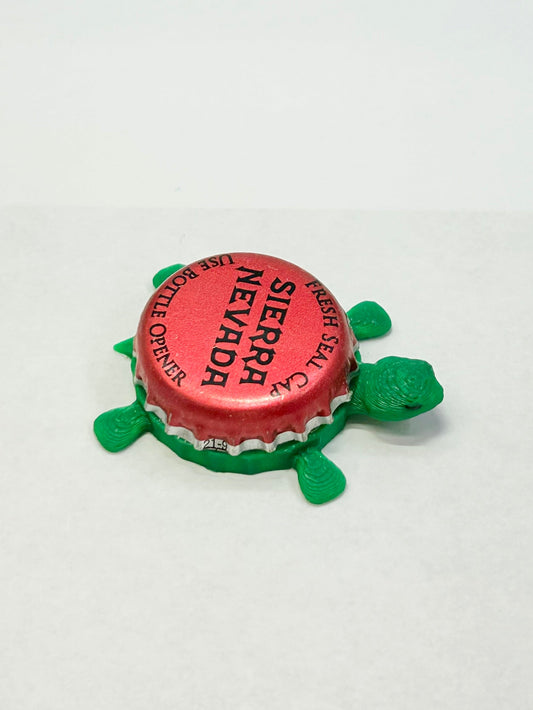 Sierra Nevada (Red Cap) - Bottle Cap Magnet Turtle Shell Shocked Art