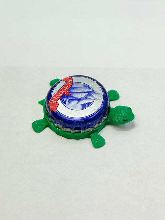 Schooner - Bottle Cap Magnet Turtle Shell Shocked Art