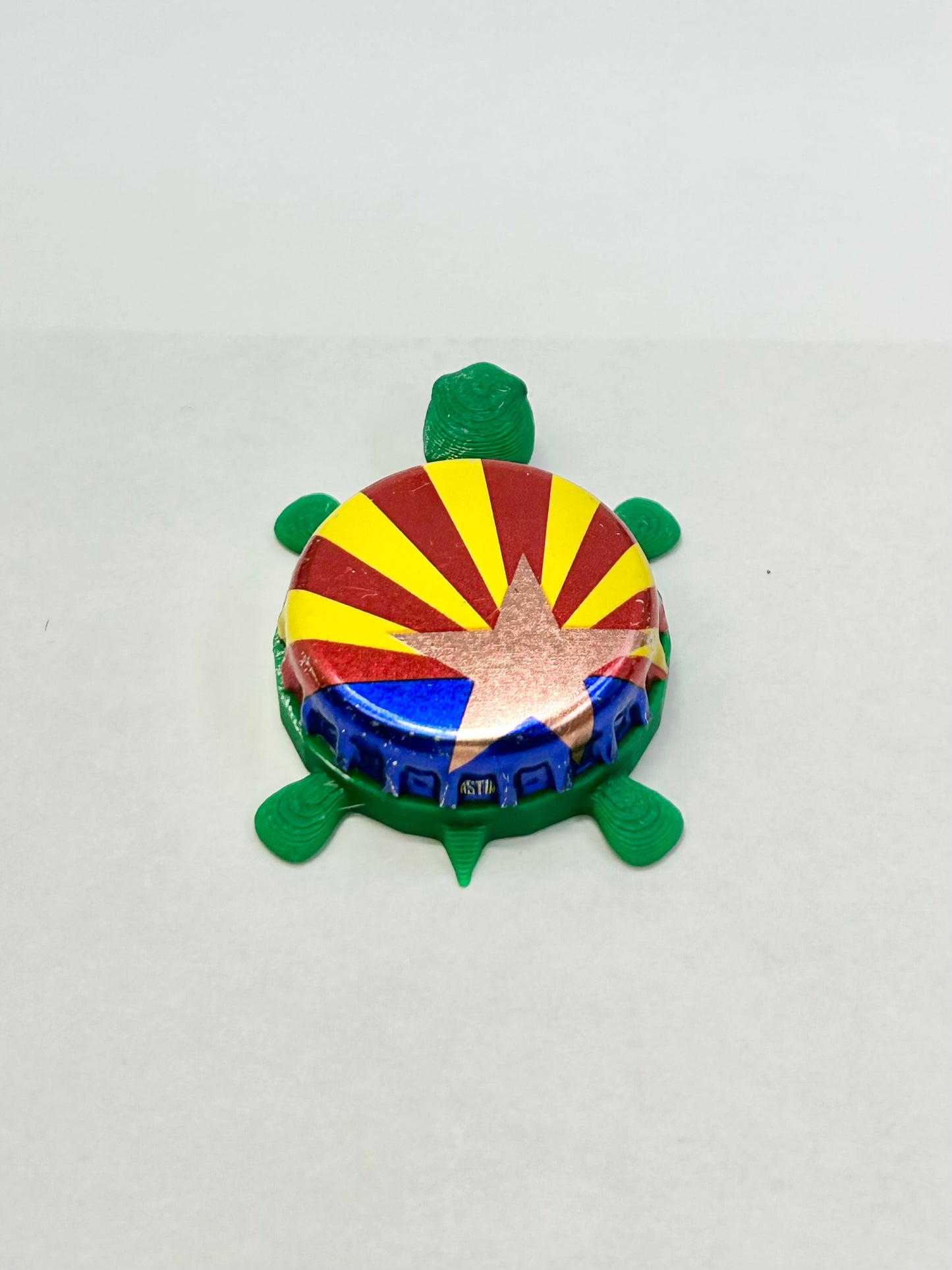 Oak Creek Brewery (Arizona Flag) - Bottle Cap Magnet Turtle