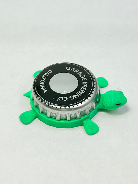 Garage Brewing Co. - Bottle Cap Magnet Turtle Shell Shocked Art
