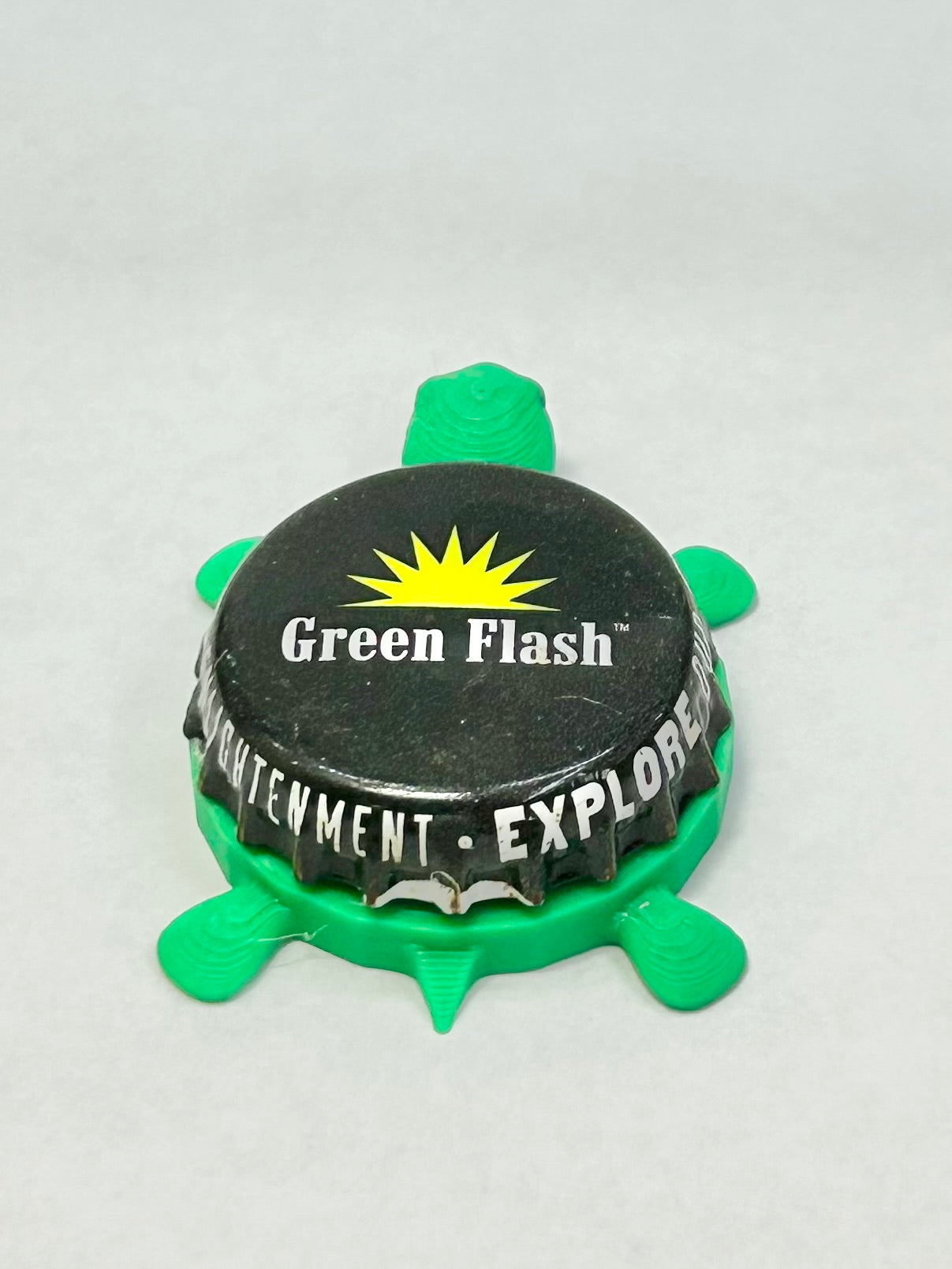 Green Flash Beer - Bottle Cap Magnet Turtle