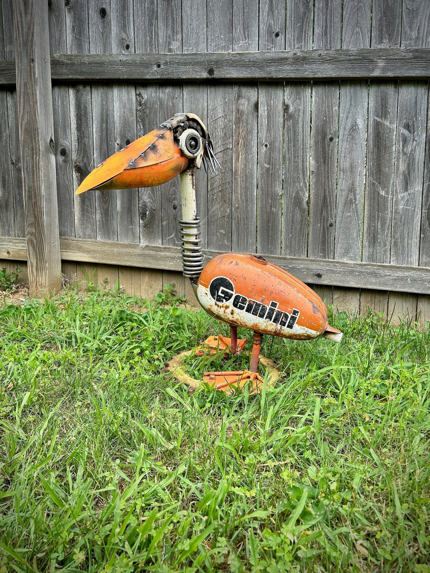 Gemini Pelican - Welded Sculpture - Local Pickup Only Shell Shocked Art