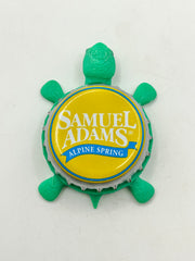 Sam Adams Alpine Spring (Yellow) - Bottle Cap Magnet Turtle Shell Shocked Art