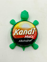 Kandi Malz (Germany) - Bottle Cap Magnet Turtle Shell Shocked Art