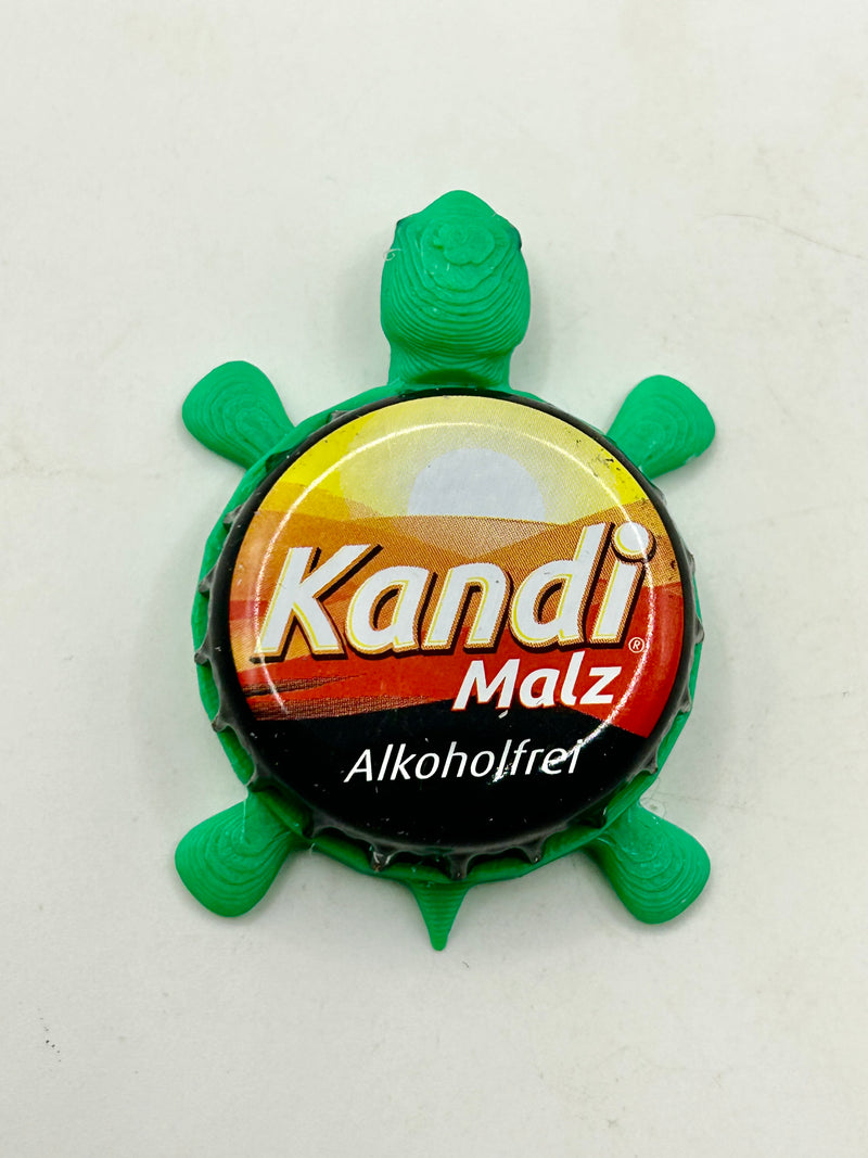 Kandi Malz (Germany) - Bottle Cap Magnet Turtle Shell Shocked Art