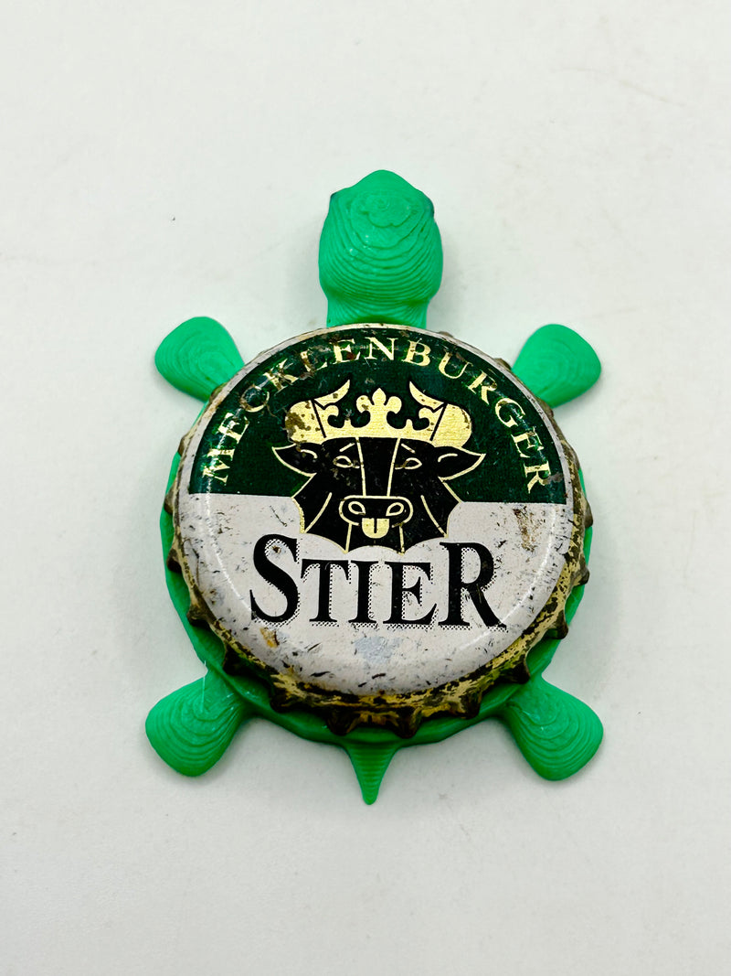 Mecklenburger Stier (Germany) - Bottle Cap Magnet Turtle Shell Shocked Art
