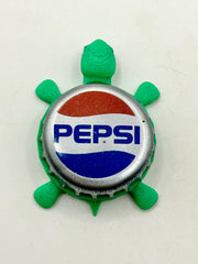 Pepsi (Silver) - Bottle Cap Magnet Turtle Shell Shocked Art