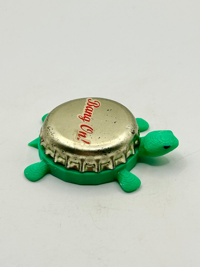 Bang On! Bombardier - Wells & Young’s Brewing - Bottle Cap Magnet Turtle Shell Shocked Art
