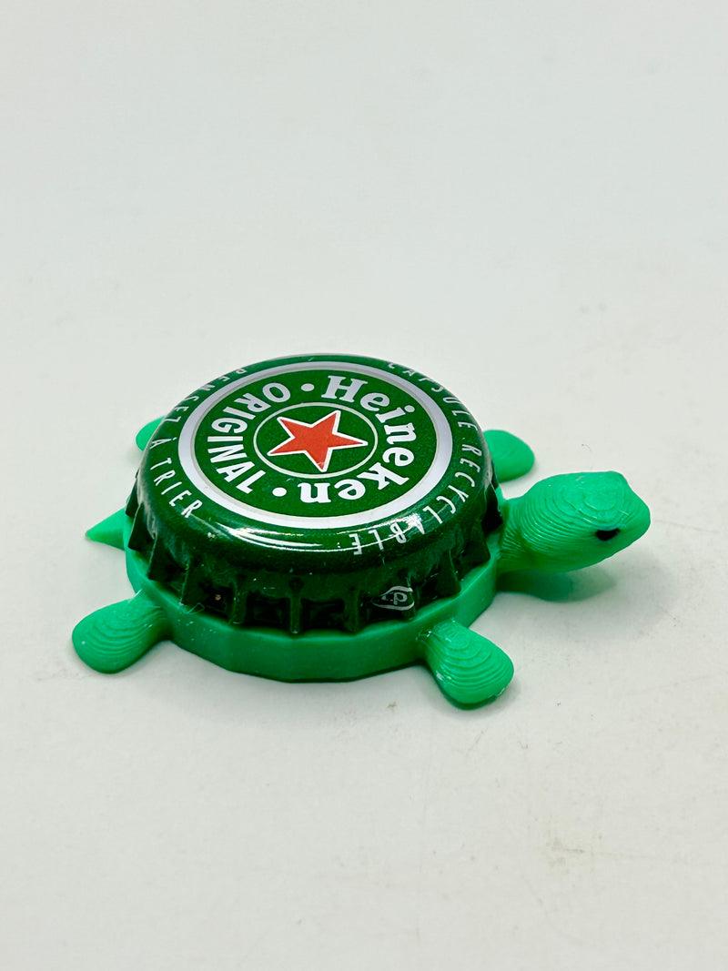 Heineken Beer (International) - Bottle Cap Magnet Turtle Shell Shocked Art