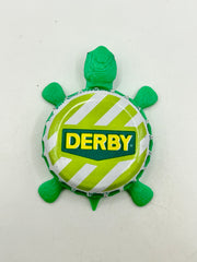 Derby Brewery - Bottle Cap Magnet Turtle Shell Shocked Art