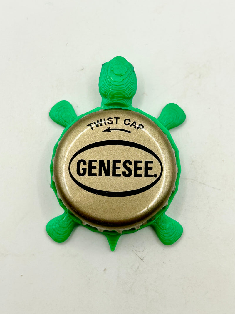 Genesee Beer - Bottle Cap Magnet Turtle (Copy) Shell Shocked Art