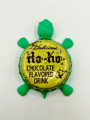 Ho Ko Chocolate Drink (Hot or Kold) - Bottle Cap Magnet Turtle Shell Shocked Art